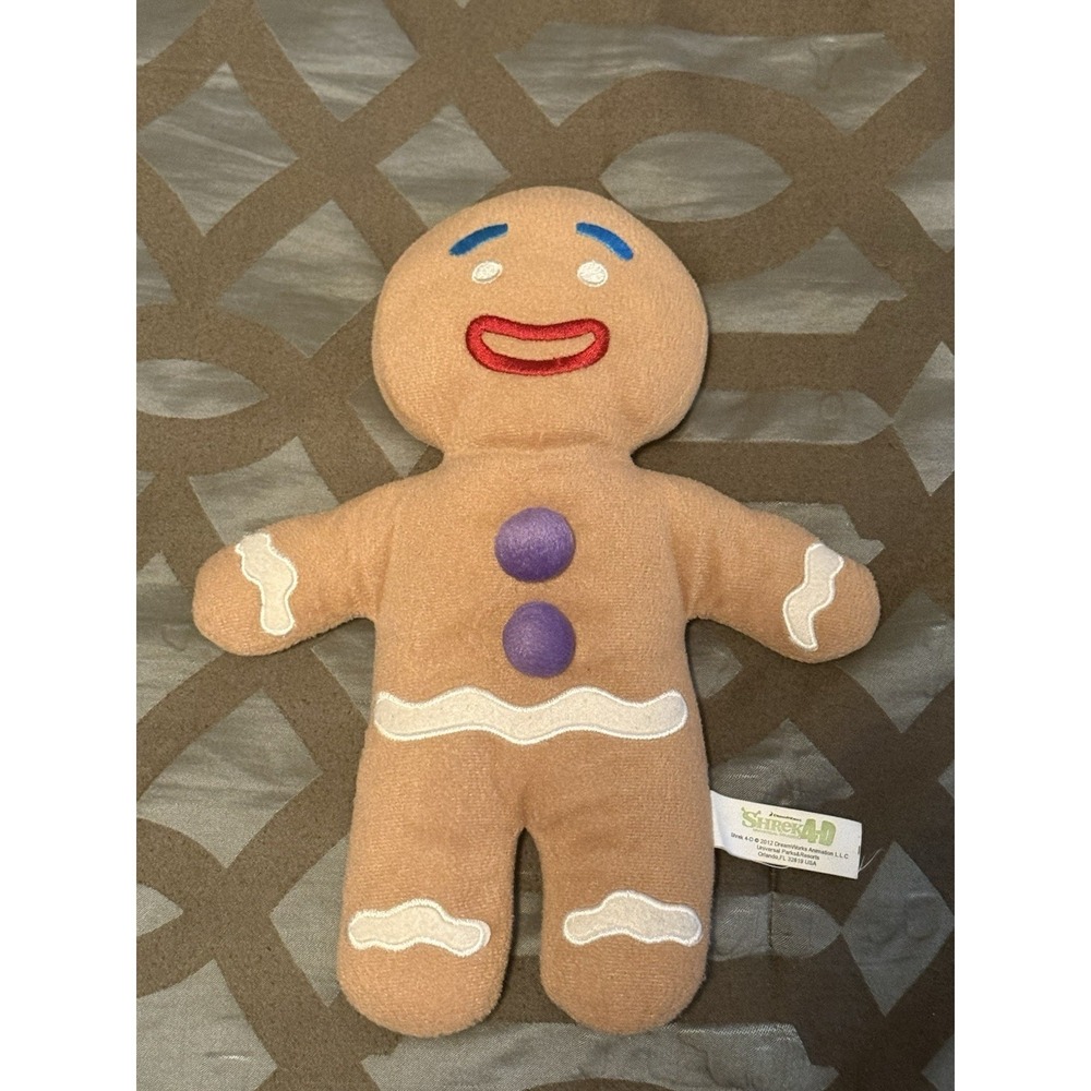 Shrek Gingy Gingerbread Man Plush 12" 4D Universal Studios Dreamworks 2012